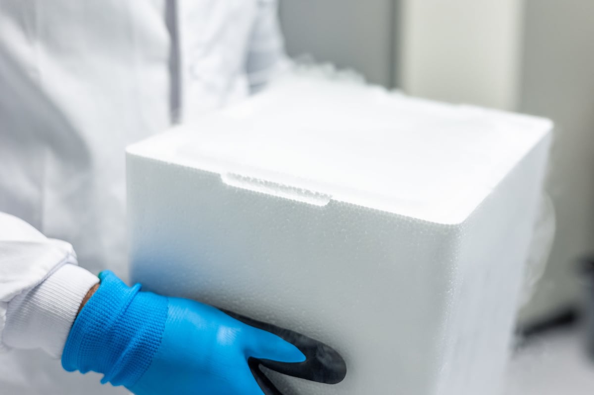 Professional handling of sensitive materials in controlled environment